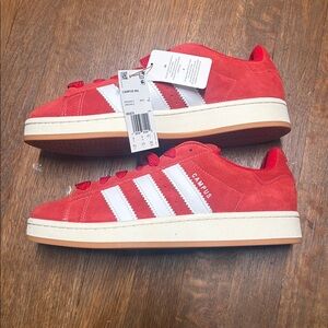 adidas Campus Men's Red and White Sneakers